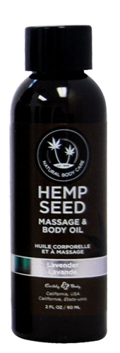 Hemp Seed Massage Oil - 2 Fl. Oz. - Lavender EB-MAS217E