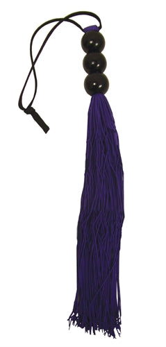 Sex and Mischief Rubber Whip Small 10 Inch - Purple SS800-02