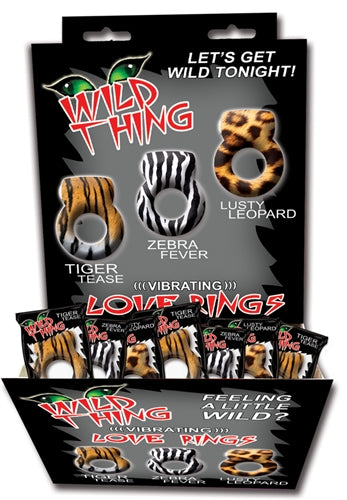 Wild Things Animal Rings - 24 Piece Display - Assorted HTP2759D