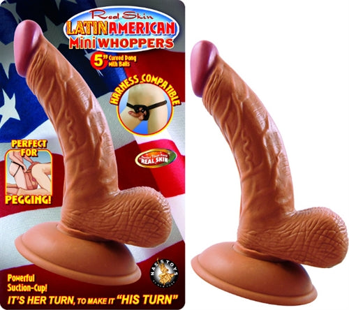 Latin American Mini Whoppers%-Inch Curved Dong  With Balls - Latin NW2392-2