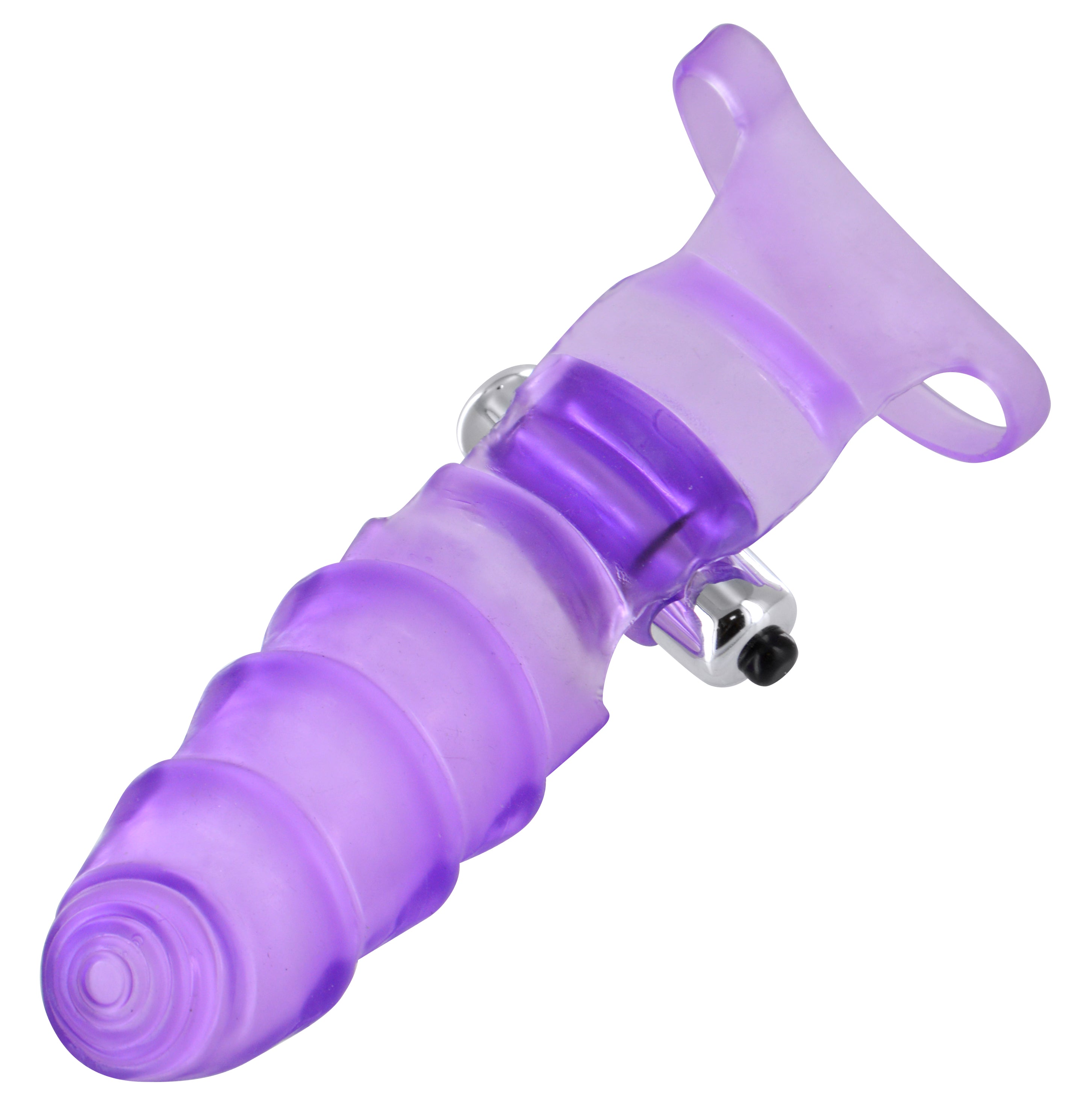 Double Finger Banger Vibrating G-Spot Glove - Purple FR-AE593