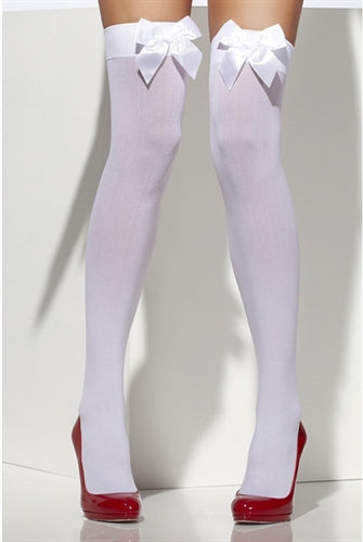 Thigh High Stockings With Bow - White Fv-29093 FV-42753
