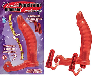 Double Penetrator Ultimate Cockring - Red NW2130-1