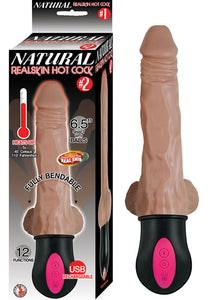 Natural Realskin Hot Cock #2 - With Balls - Brown NW2814