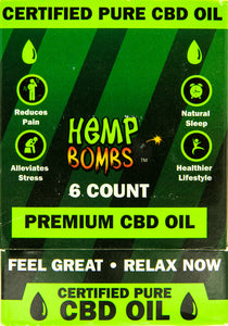 Hemp Bombs Oil 600mg Peppermint 6ct Display 1 Fl. Oz HB-OILPEP600D