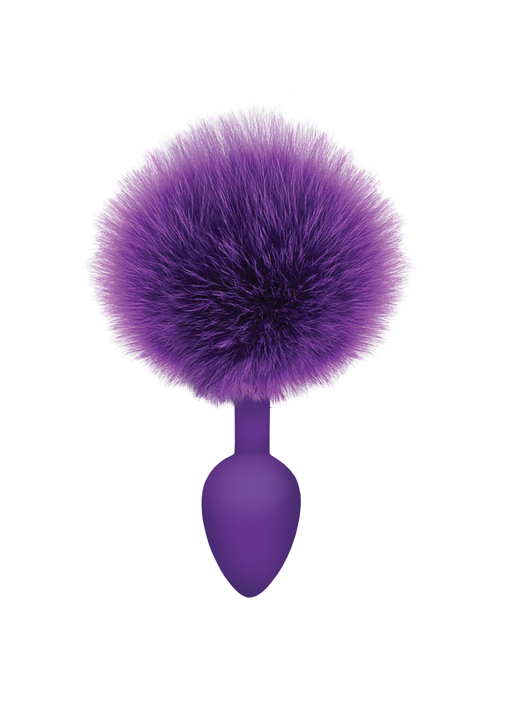 The 9's Cottontails Silicone Bunny Tail Butt Plug  - Purple ICB2642-2