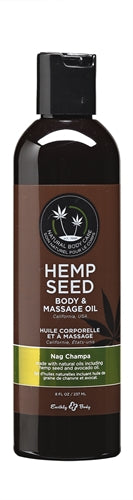 Hemp Seed Massage Oil - 8 Fl. Oz. - Nag Champa EB-MAS009