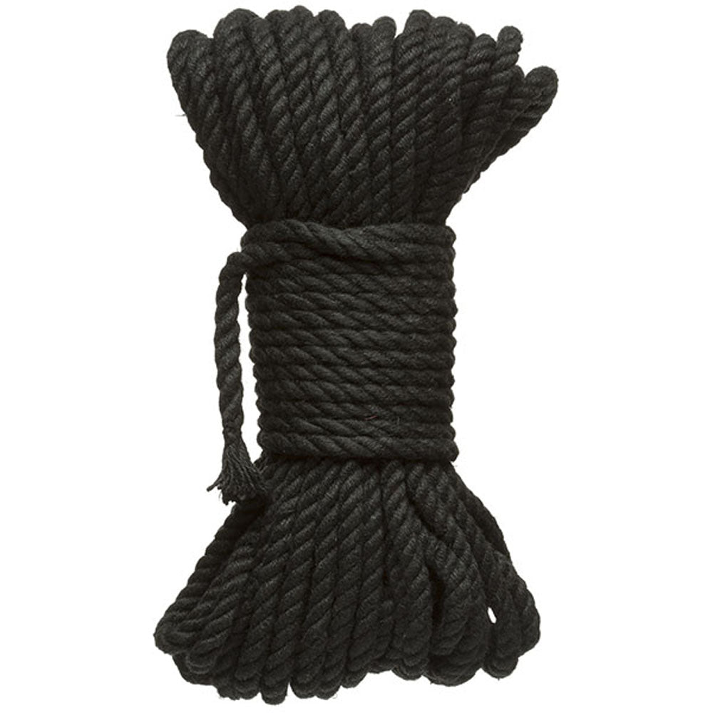 Hogtied - Bind & Tie - 6mm Hemp Bondage Rope - 50 Feet - Black DJ2404-56-CD