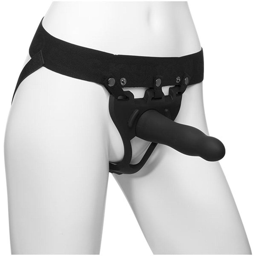 Body Extensions - Hollow Slim Dong Strap-on  2-Piece Set - Black DJ0800-06-BX