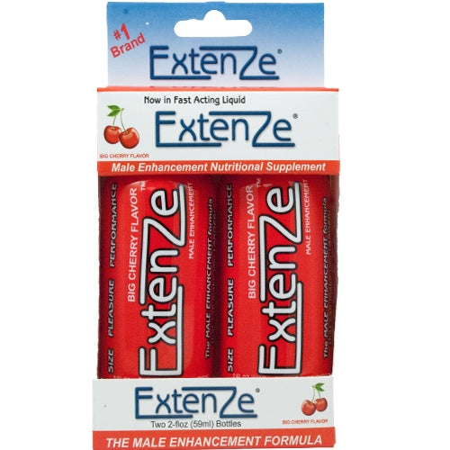 Extenze Male Enhancement Shooters - 2 Ct. - Big Cherry Flavor - 2 Fl Oz EXTLS2BOT