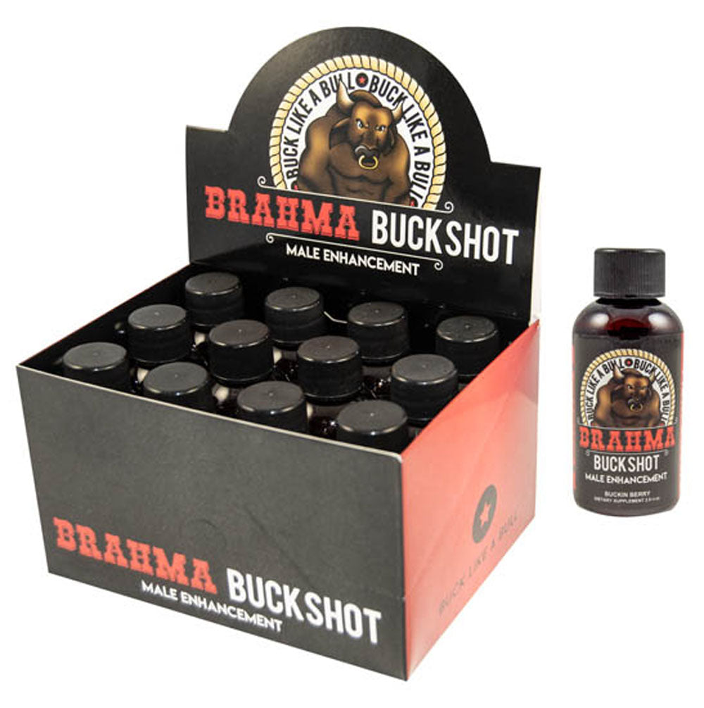 Brahma Buckshot Male Enhancement 12ct Display 2.0 Fl Oz Bottles NW2953