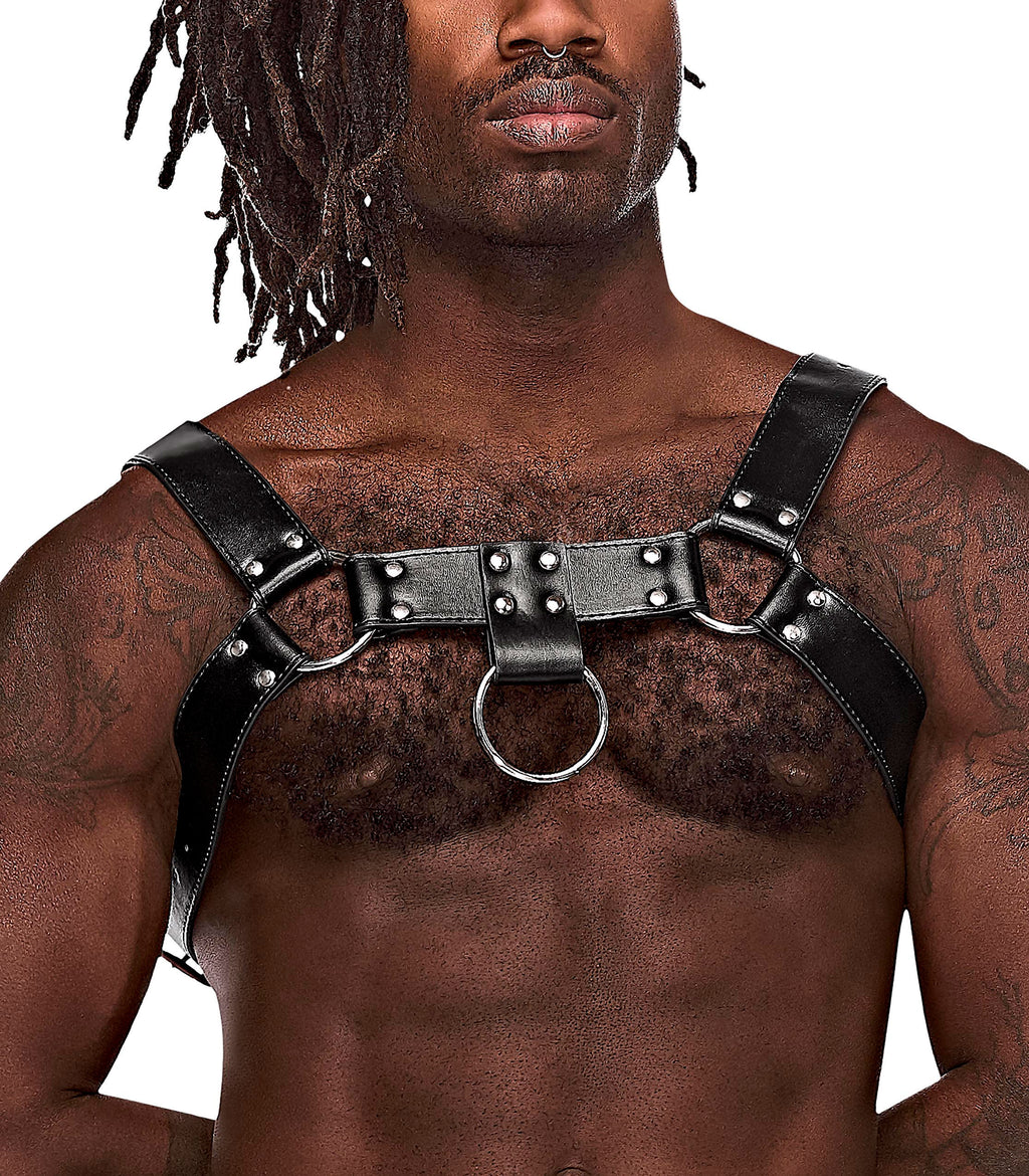 Aries Leather Harness - One Size - Black MP-590266BK1S